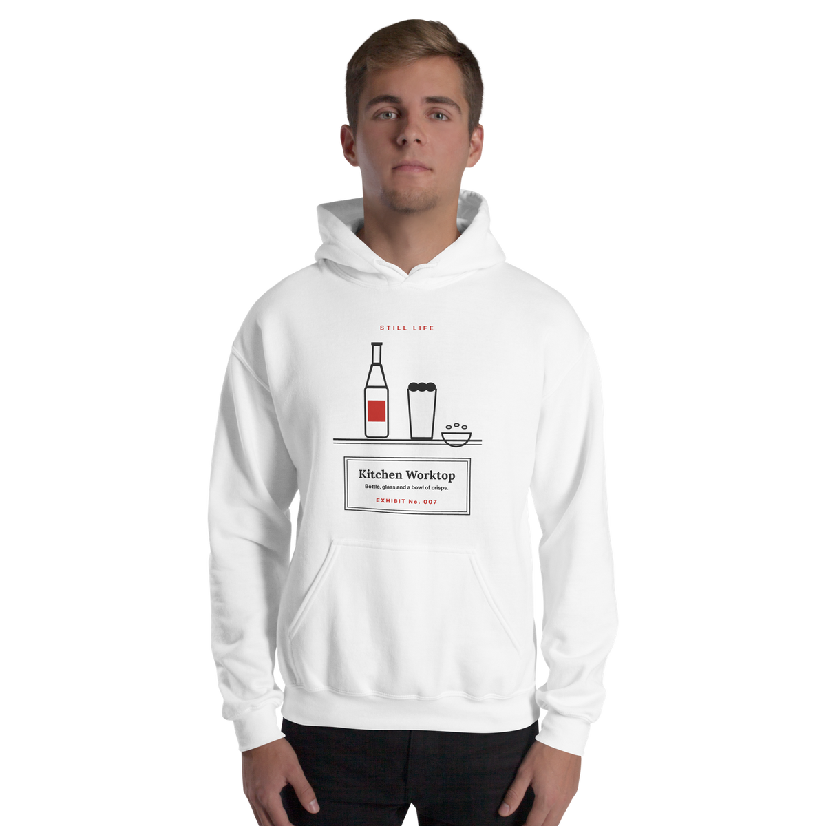 Still Life: Kitchen hoodie, worn view
