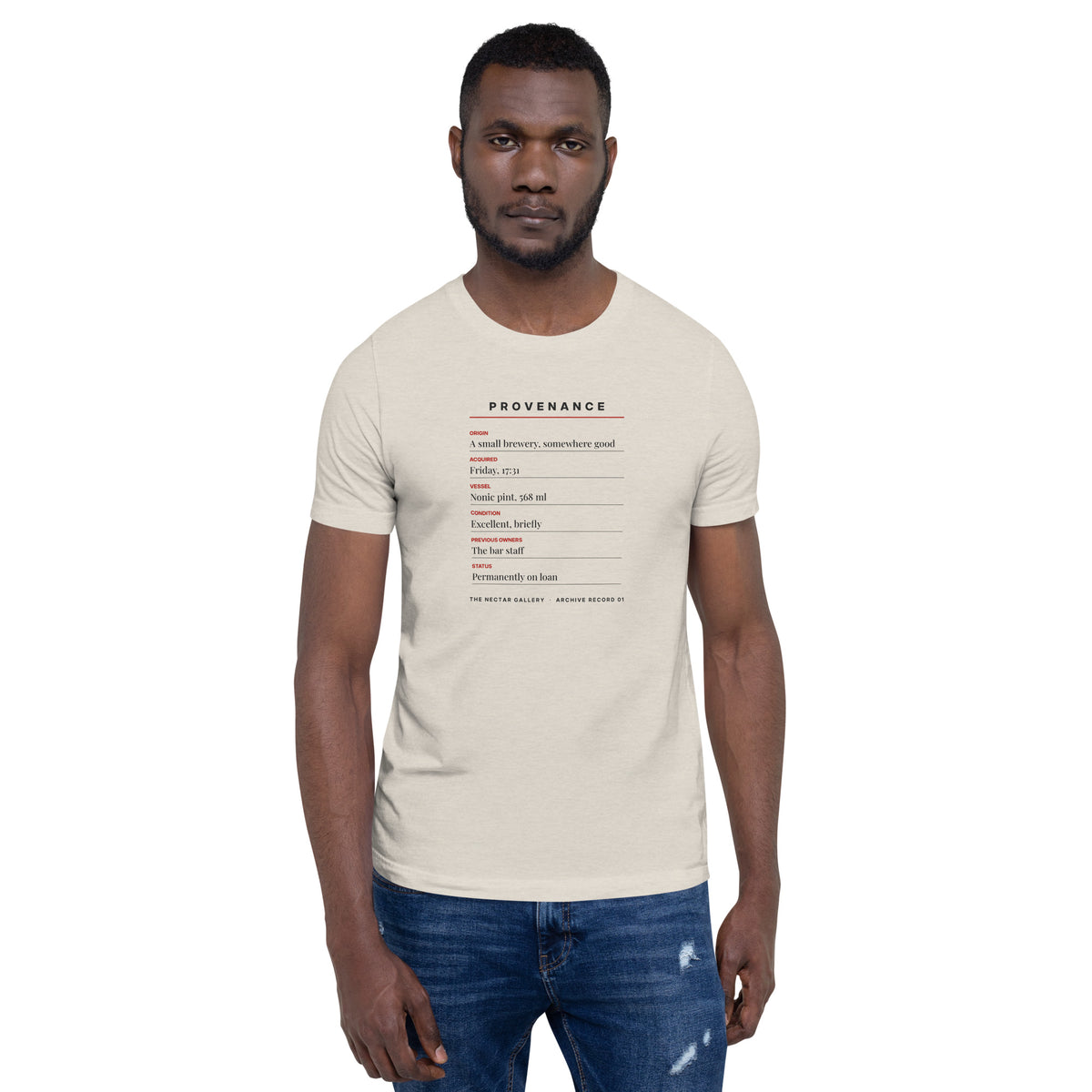 Provenance tee being worn