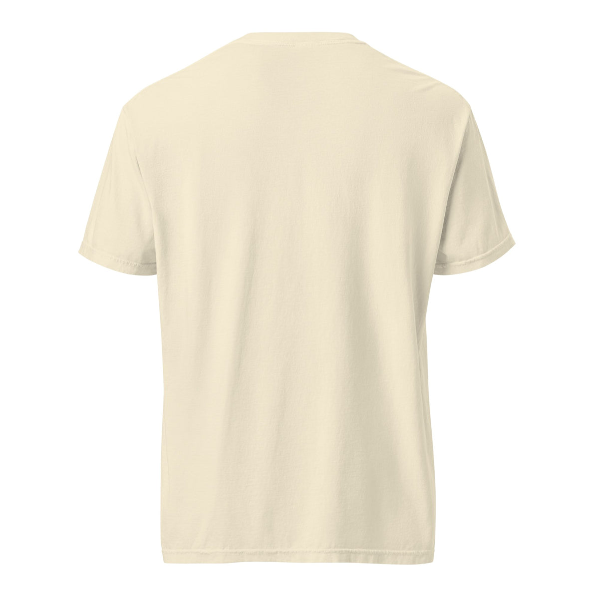 You Are Here (Again) tee in ivory, plain back view