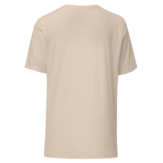 Admit One tee in soft cream, plain back view