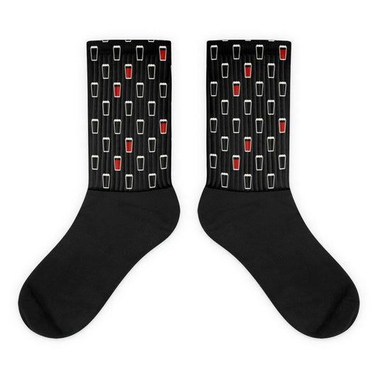 Charcoal pint pattern socks, flat pair