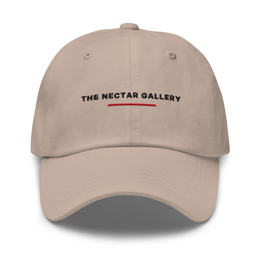 Stone dad cap with The Nectar Gallery embroidery