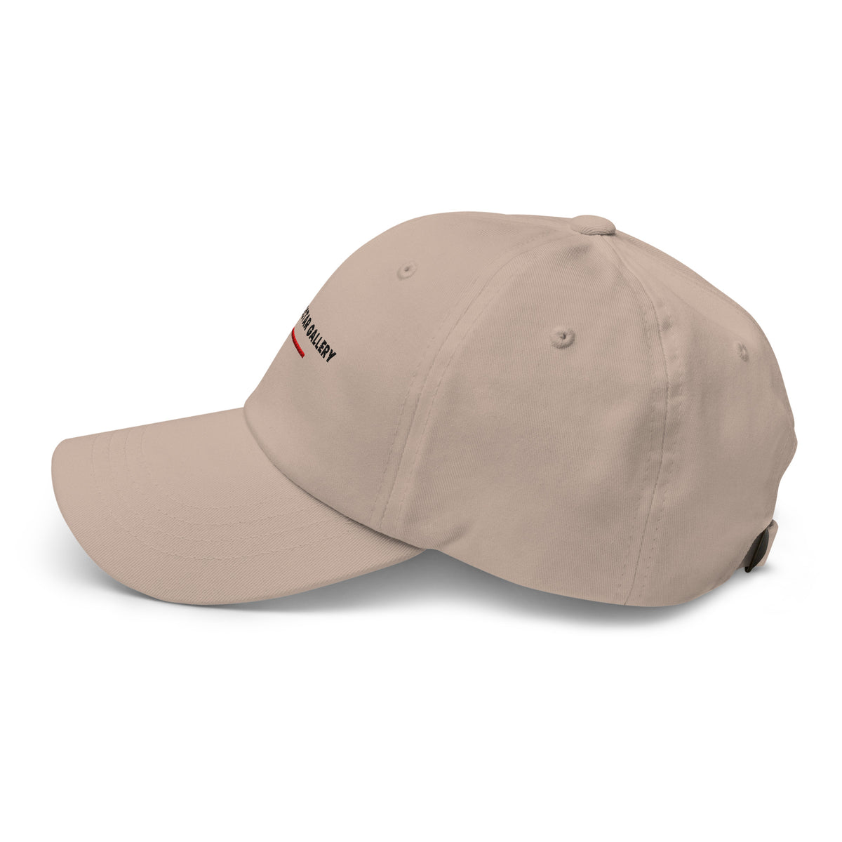 The Nectar Gallery wordmark cap embroidery close-up