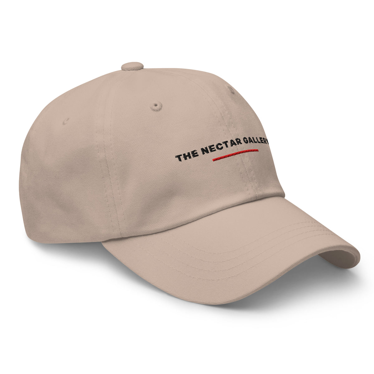 The Nectar Gallery wordmark cap angled view