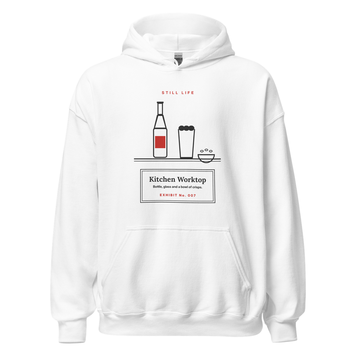 Still Life: Kitchen hoodie, front view