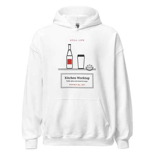 Still Life: Kitchen hoodie, front view