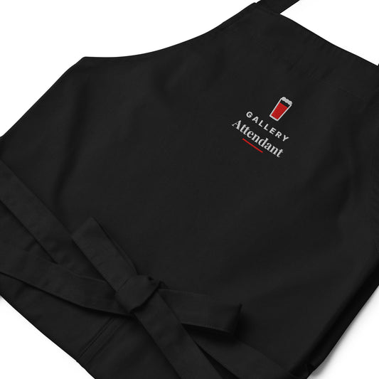 Gallery Attendant apron embroidery close-up