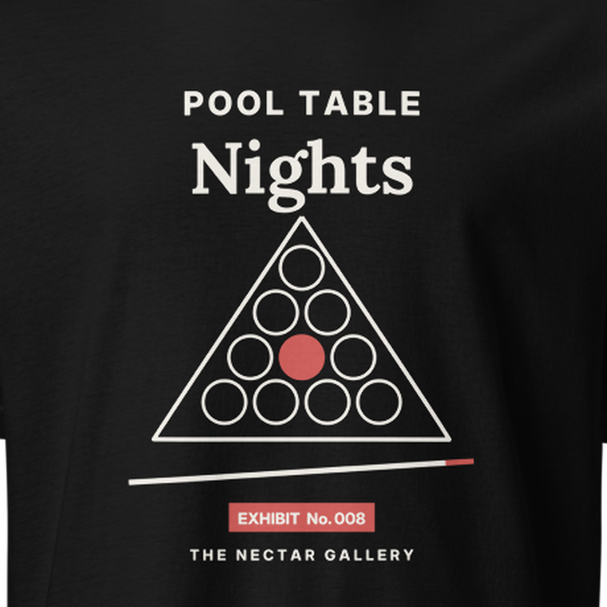 Pool Table Nights tee, detail view
