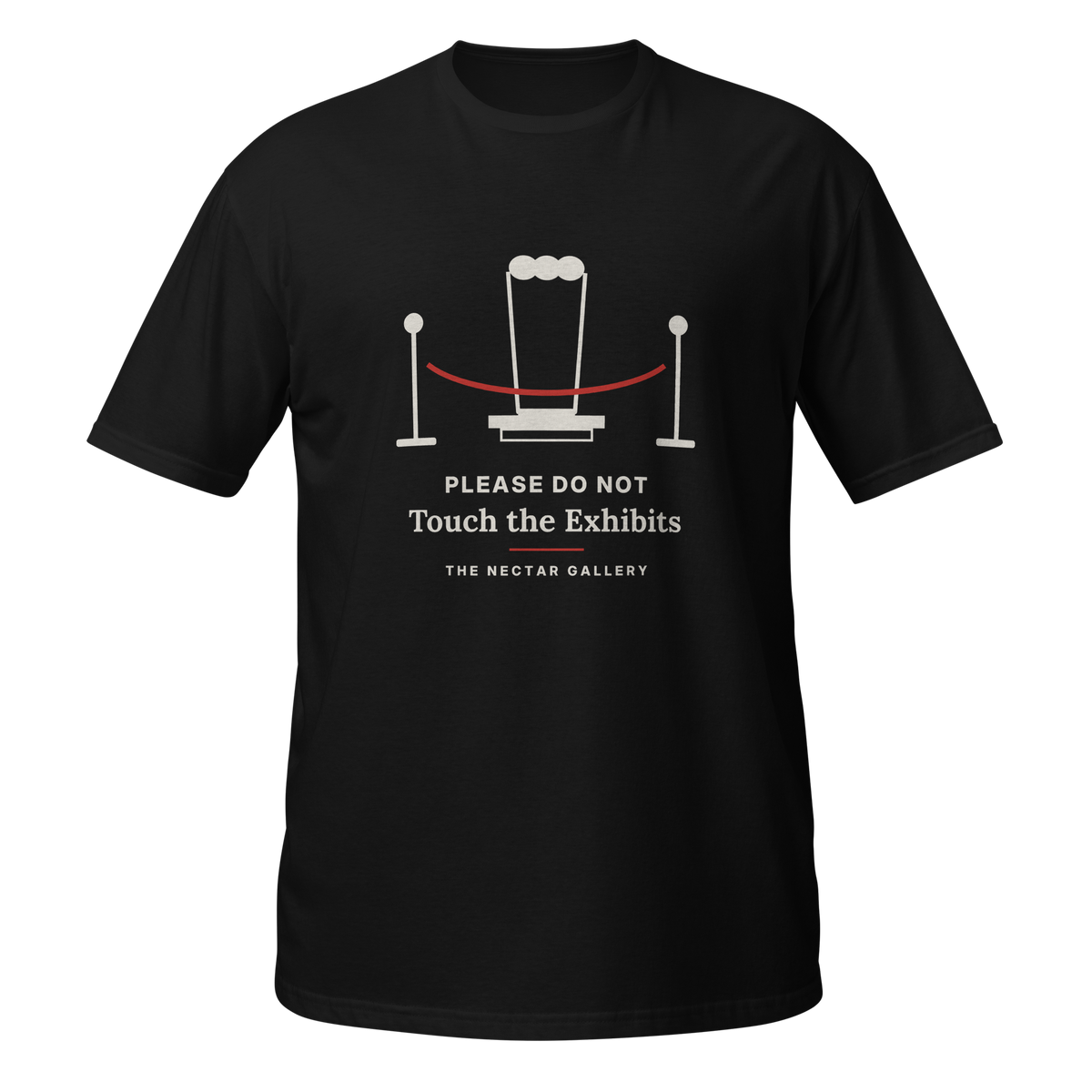 Please Do Not Touch the Exhibits tee, front view