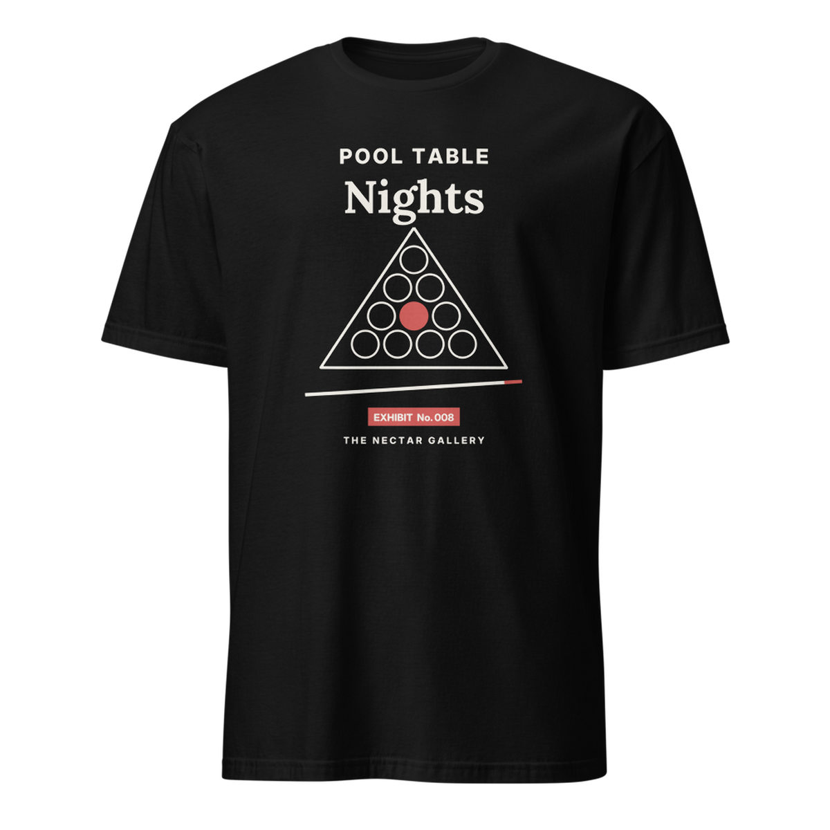 Pool Table Nights tee, front view