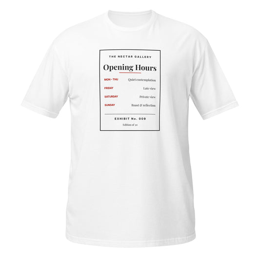 Opening Hours t-shirt front