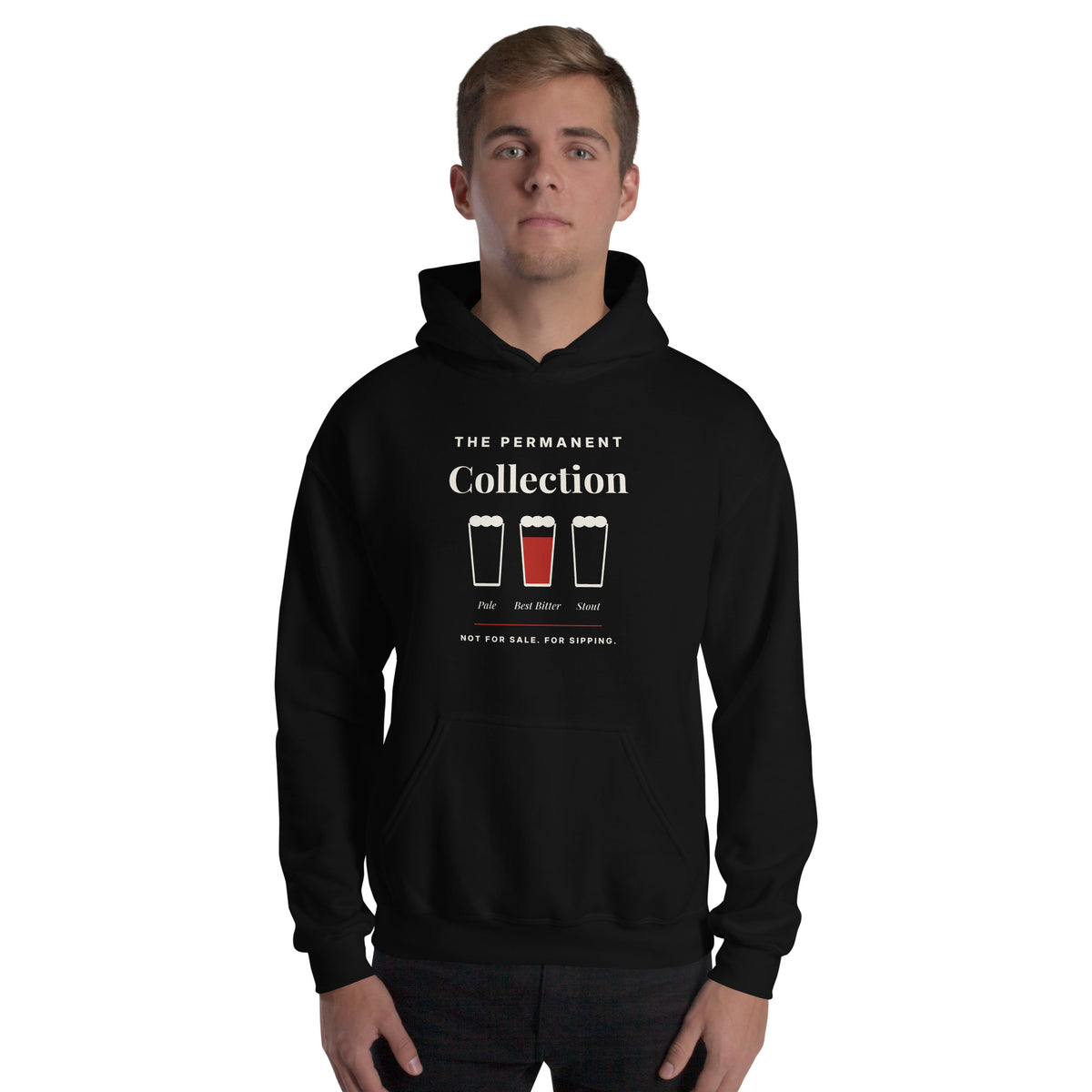 Permanent Collection hoodie being worn