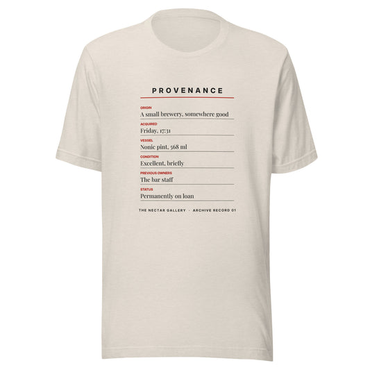 Provenance tee front print