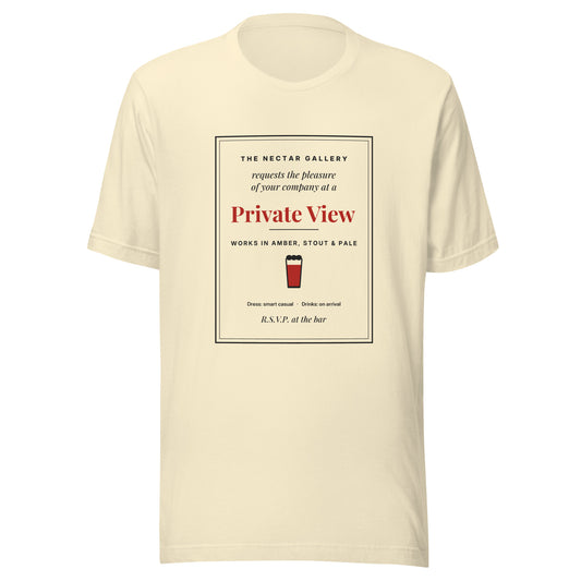 Private View tee front print